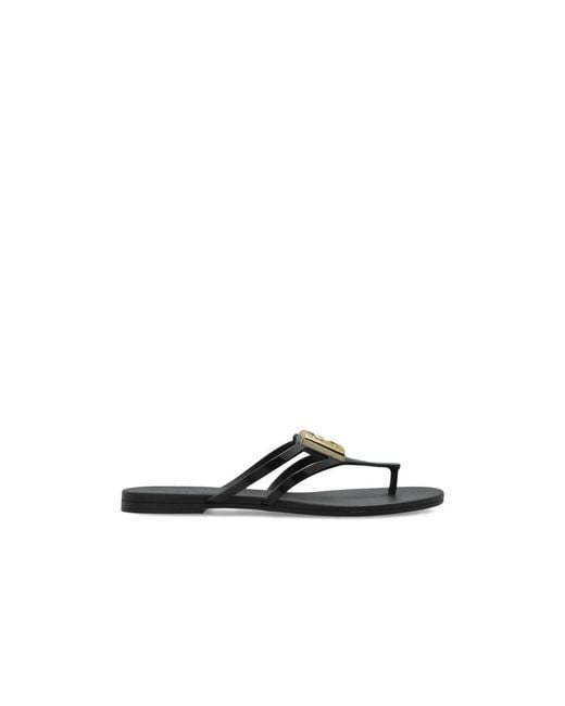 Dolce & Gabbana Black Flip Flops