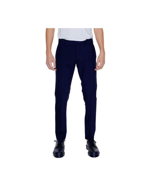 Antony Morato Blaue anzughose polyester mischung frühling/sommer in Blue für Herren