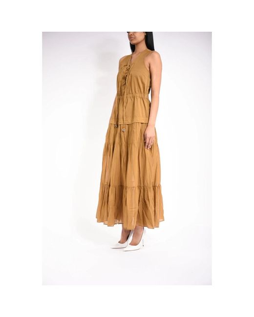 Pinko Metallic Maxi Dresses