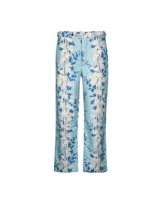 Bode Stijlvolle Broek Voor Mannen En Vrouwen in het Blue voor heren