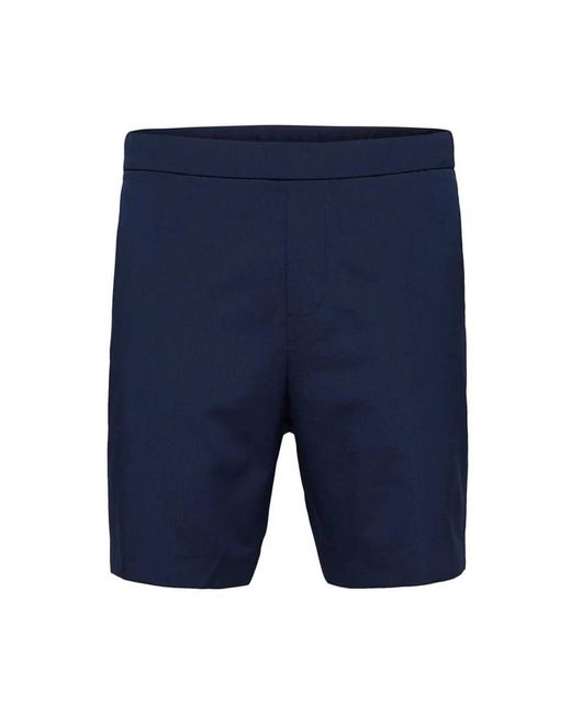 SELECTED Casual Shorts in het Blue voor heren