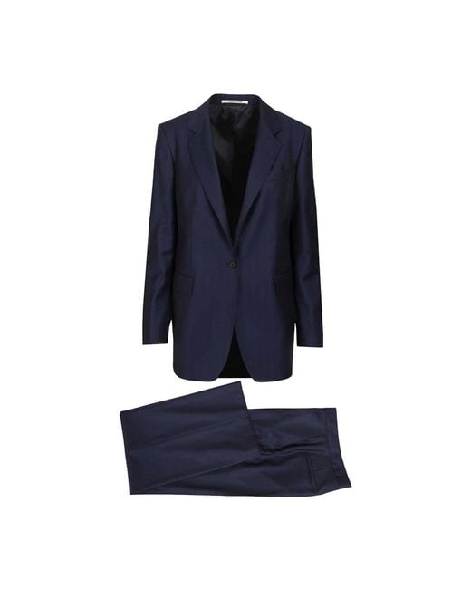Tagliatore Blue Single Breasted Suits
