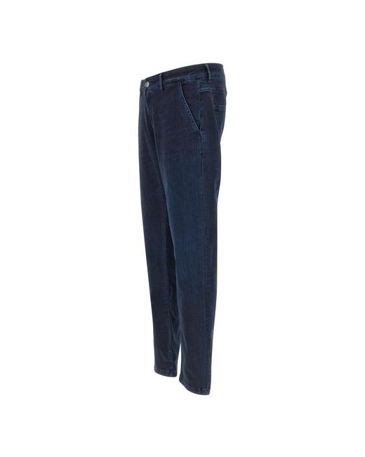 Straight Jeans Re-hash de hombre de color Blue