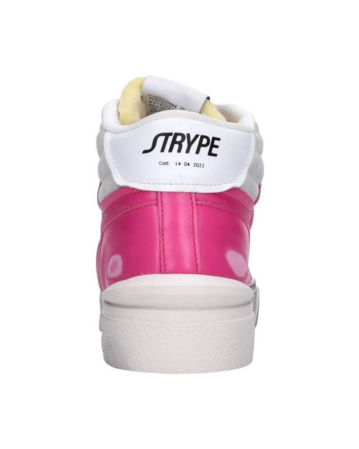 Strype Pink Sneakers Weiß