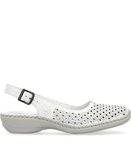 Rieker White Ballerina Shoes