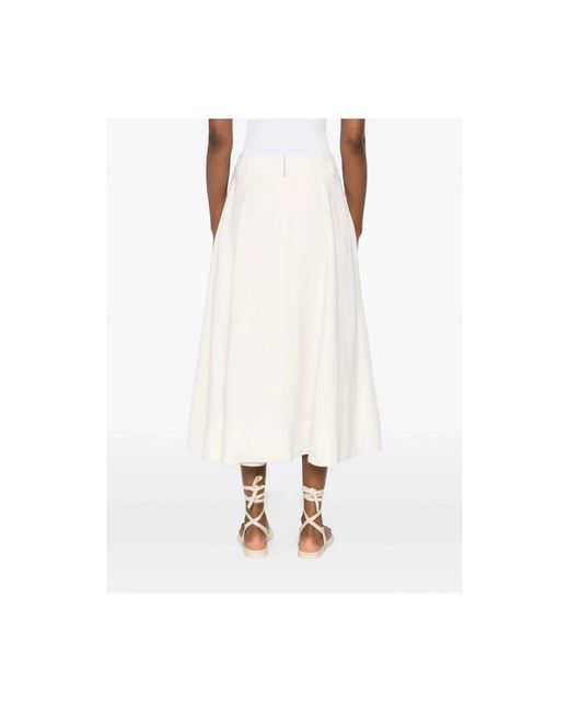 Brunello Cucinelli White Midi Skirts