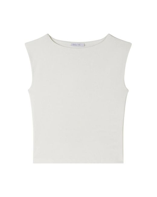 Patrizia Pepe White Sleeveless Tops