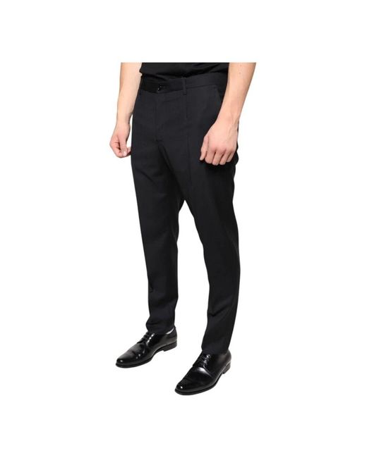 Dolce & Gabbana Schwarze woll-skinny-dress-hose in Black für Herren