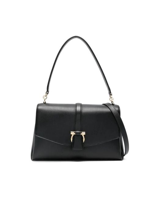 Ferragamo Black Shoulder Bags
