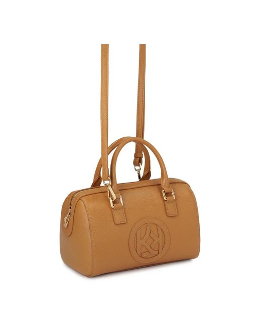 Kazar Brown Hellbraune Ledertunk-Handtasche