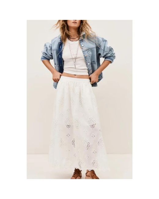 Maxi Skirts Ba&sh en coloris White