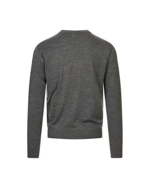 Canali Gray Round-Neck Knitwear for men