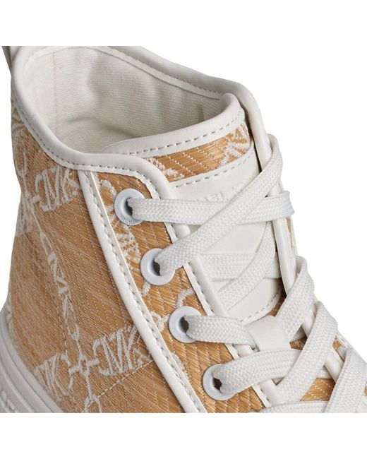Michael Kors Natural Hochgeschnittene Evy-Sneaker Mit Raffia-Finish