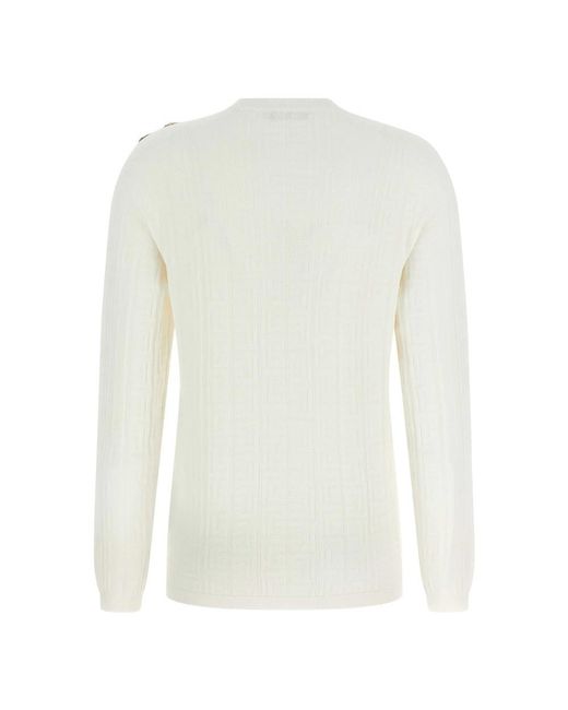 Balmain Maxi Schouder Top in het White
