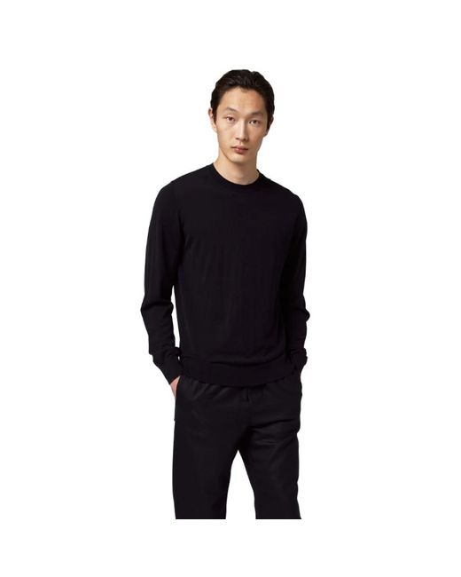 Alpha Studio Black Round-Neck Knitwear for men