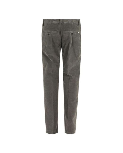 Dondup Gray Slim-Fit Trousers for men