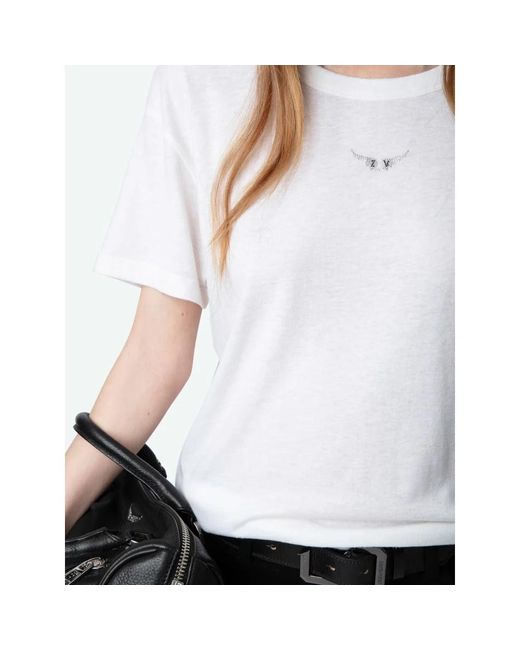 Zadig & Voltaire T-Shirts in het White