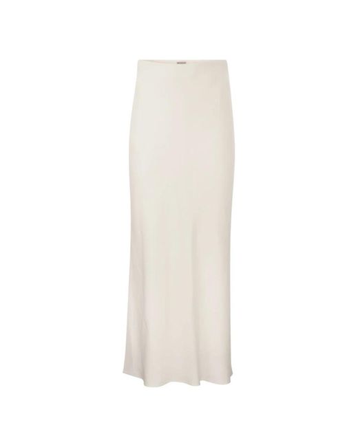 Brunello Cucinelli White Maxi Skirts