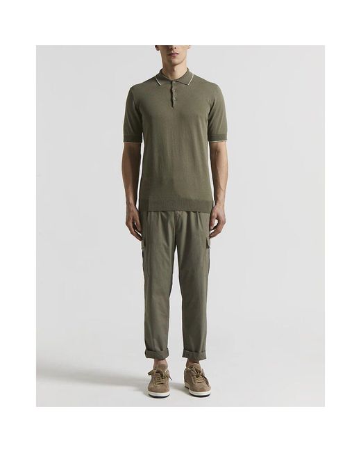 Peserico Reines Baumwoll-Poloshirt in Green für Herren