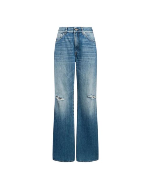 Dondup Blue Wide Jeans