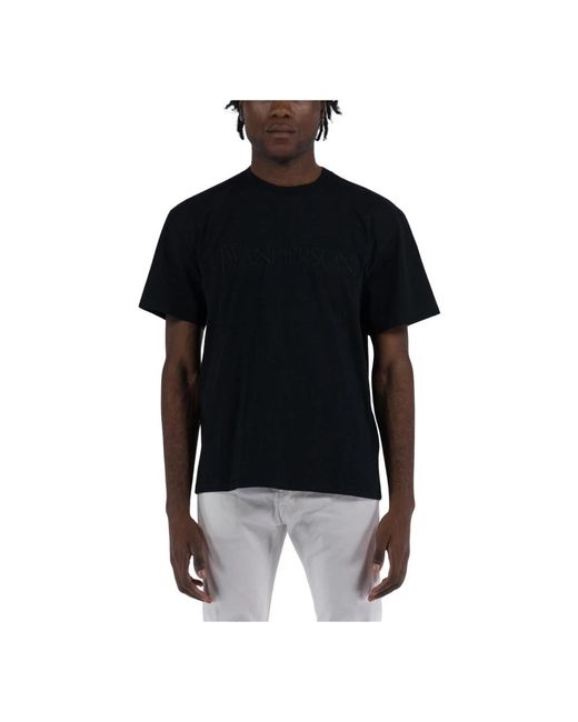 J.W. Anderson Logo-Stickerei T-Shirt in Black für Herren