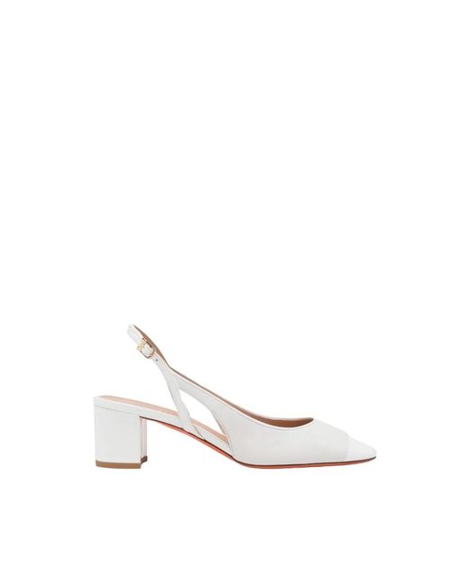 Santoni White Gabrielle Pump