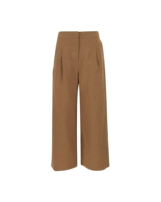 Wide Trousers Max Mara de color Brown