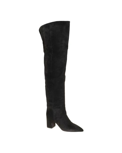 Paris Texas Black Overknee-stiefel in off