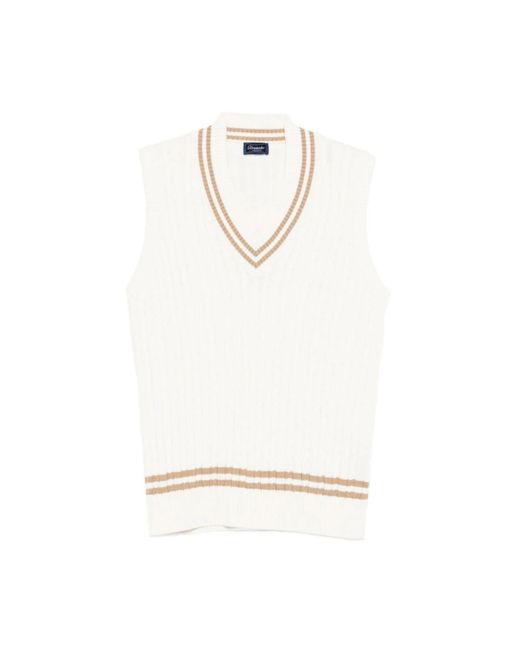 Drumohr White Sleeveless Jumpers for men