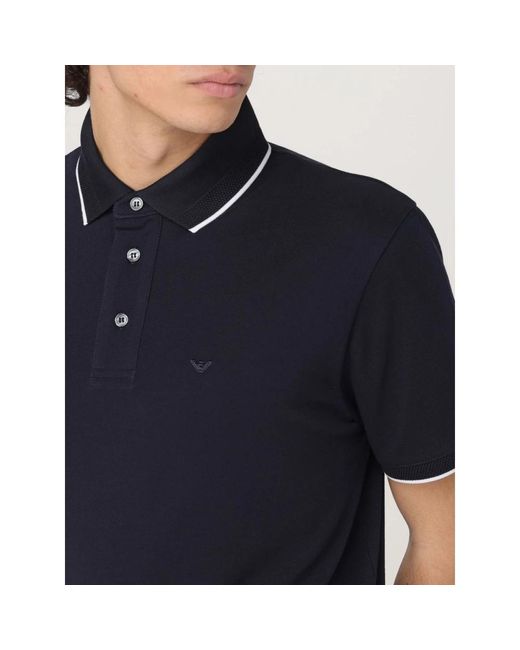 Emporio Armani Black Polo Shirts for men