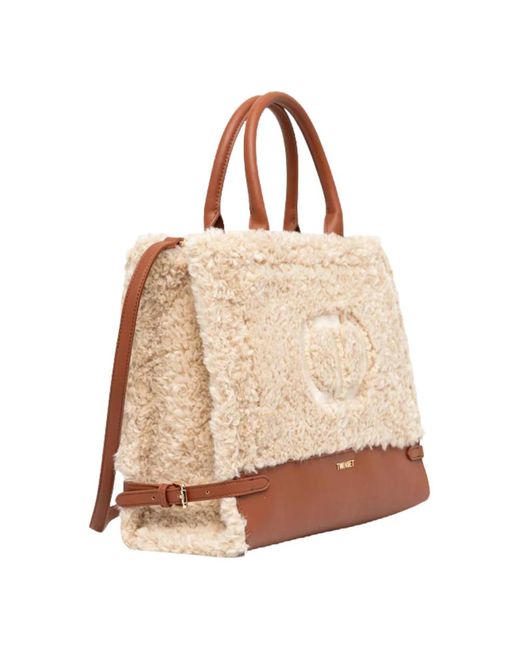 Twinset Brown Elegante Und Funktionale Schultertasche