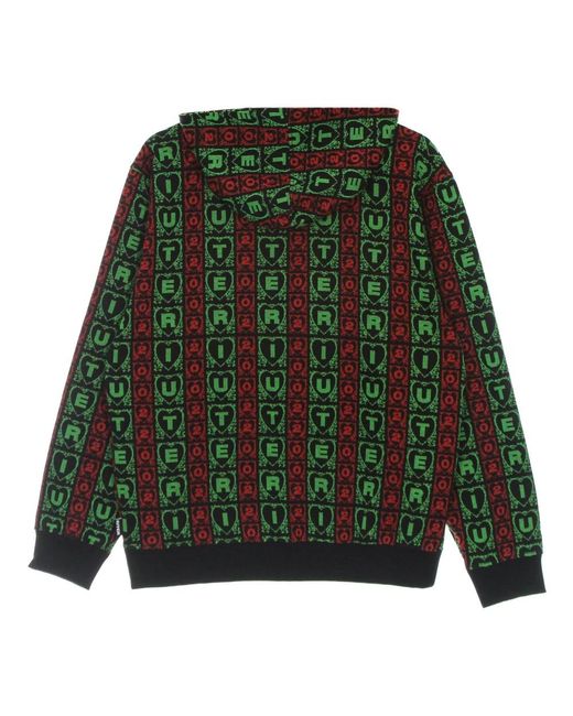 Iuter Truien & Vesten ,Veelkleurig ,Katoen Mooie Jacquard Zip Hoodie in het Green voor heren