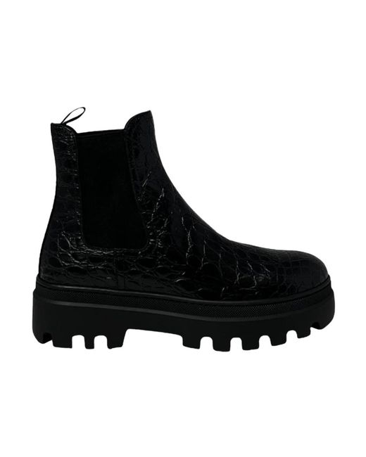 Car Shoe Black Chelsea Boots for men