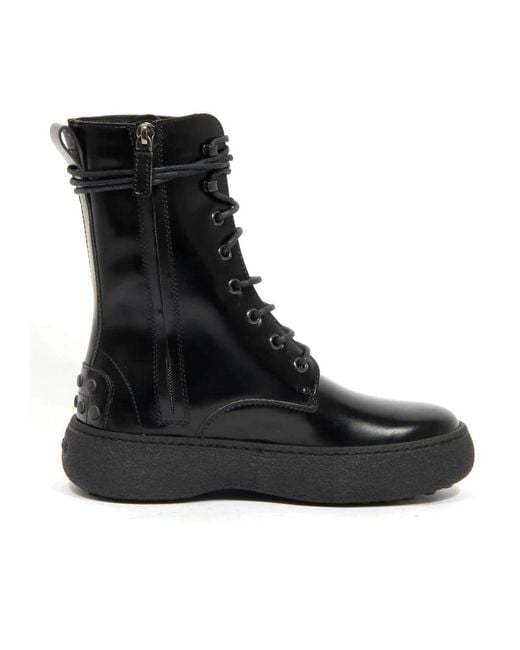 Tod's LaceUp Boots in Black Lyst — free download