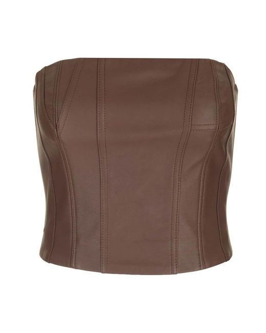 Amiri Brown Sleeveless Tops