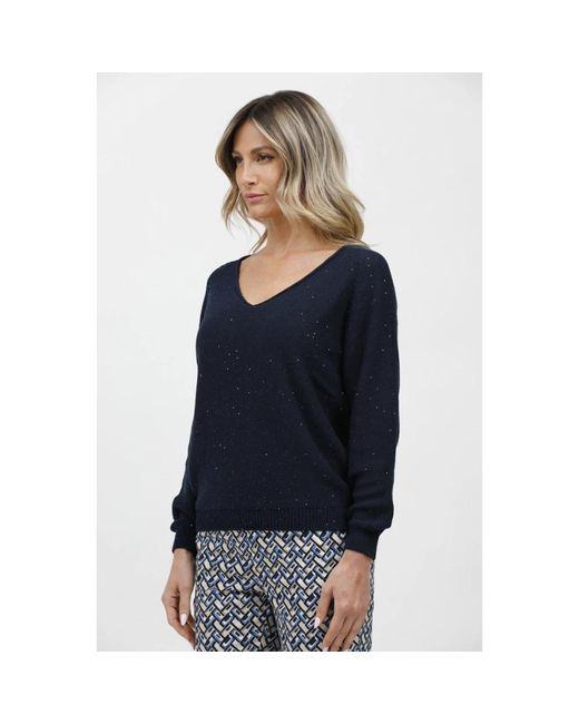 V-Neck Knitwear Gran Sasso de color Blue
