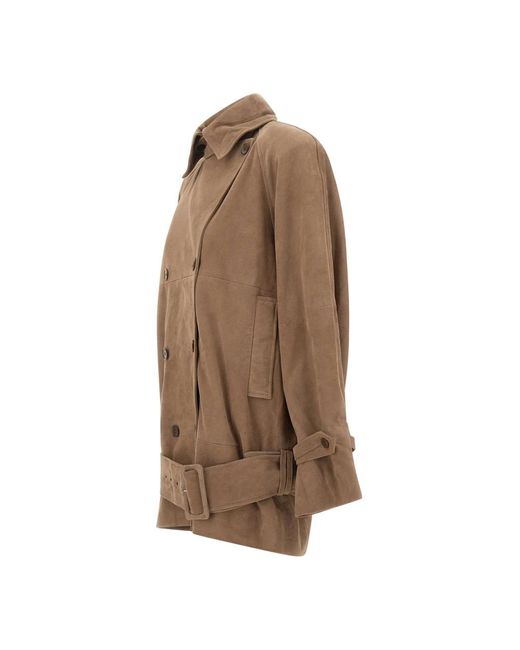 ROTATE BIRGER CHRISTENSEN Brown Double-Breasted Coats