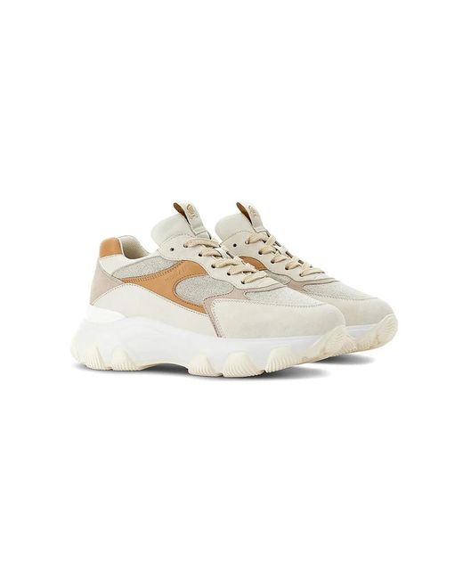 Hogan Hyperactive Suede Sneakers in het White