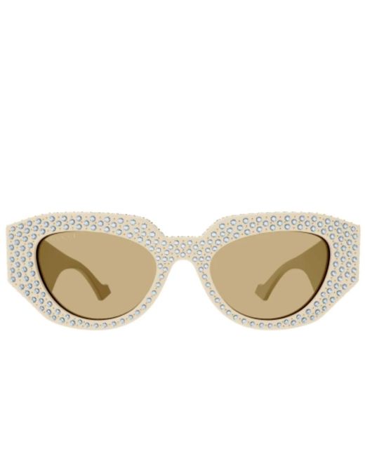 Gucci Modieuze Zonnebril in het Metallic