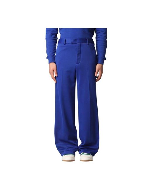 MSGM Blue Wide Trousers for men