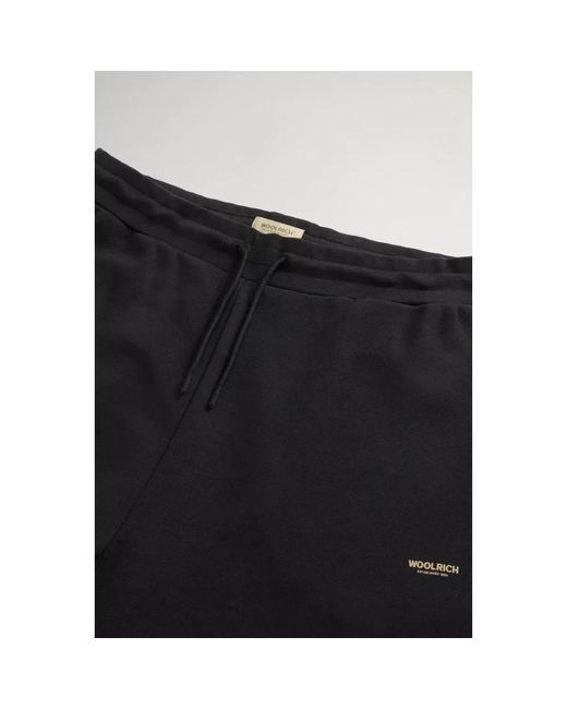 Woolrich Logo Interlock Sweatpants in het Black voor heren