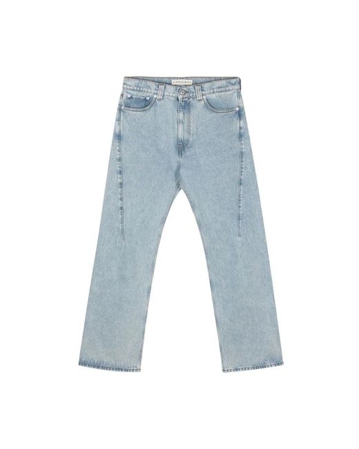 Jeans in cotone blu ghiaccio con dettagli a rilievo di Y. Project in Blue da Uomo