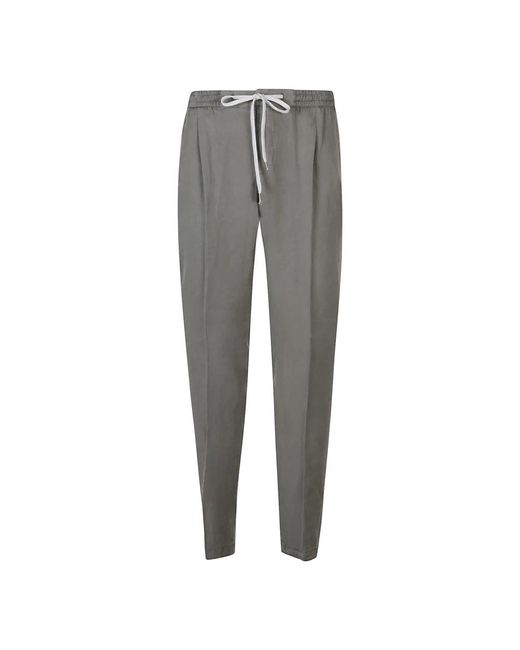 PT Torino Gray Straight Trousers for men