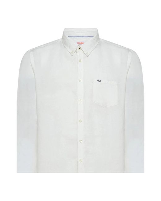 Sun 68 White Casual Shirts for men