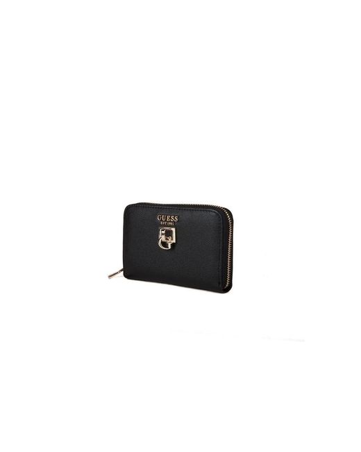 Guess Bianca Slg Medium Zip Around in het Black