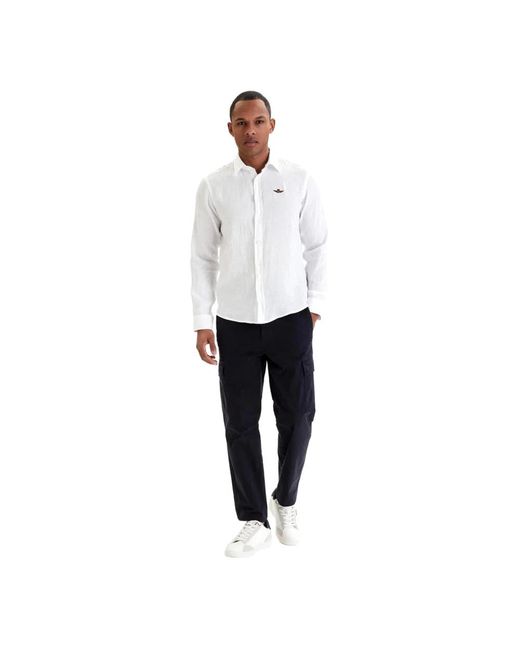 Aeronautica Militare White Casual Shirts for men