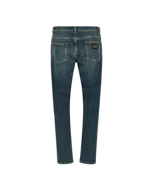 Dolce & Gabbana Blue Slim Fit Jeans for men