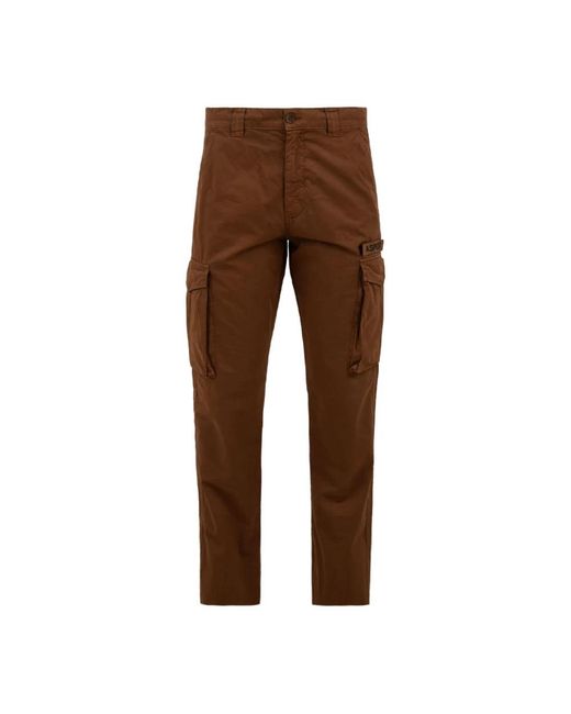 Aspesi Brown Slim-Fit Trousers for men