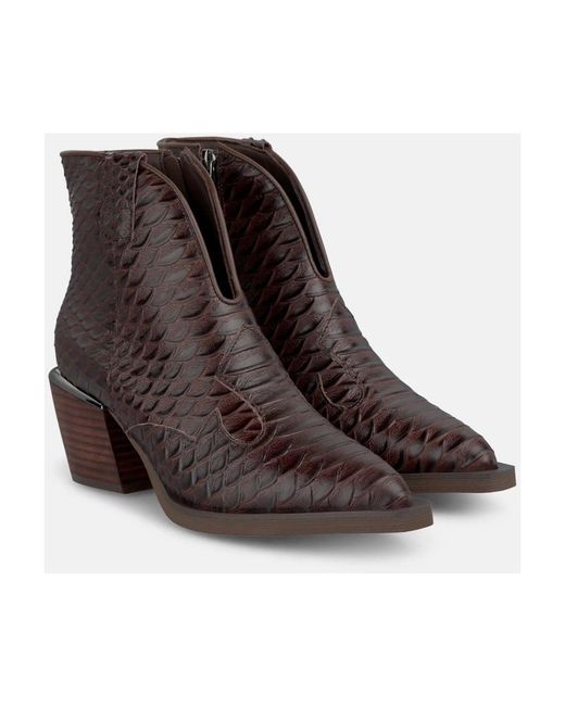 Alma En Pena. Brown Cowboy & Biker Boots