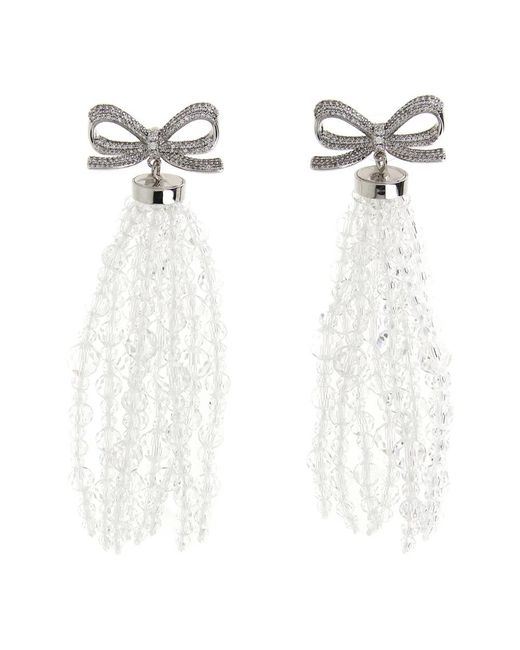 Self-Portrait White Earrings